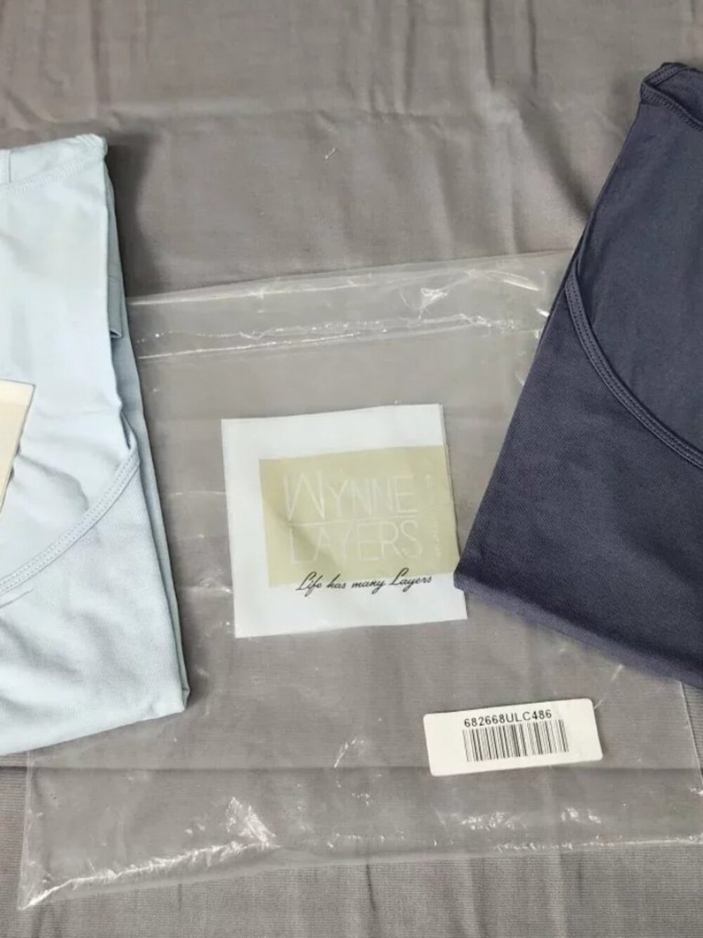 Wynne Layers Women's 3XL Tank Top 2-Pack Blue Gray Scoop Neck Sleeveless Knit